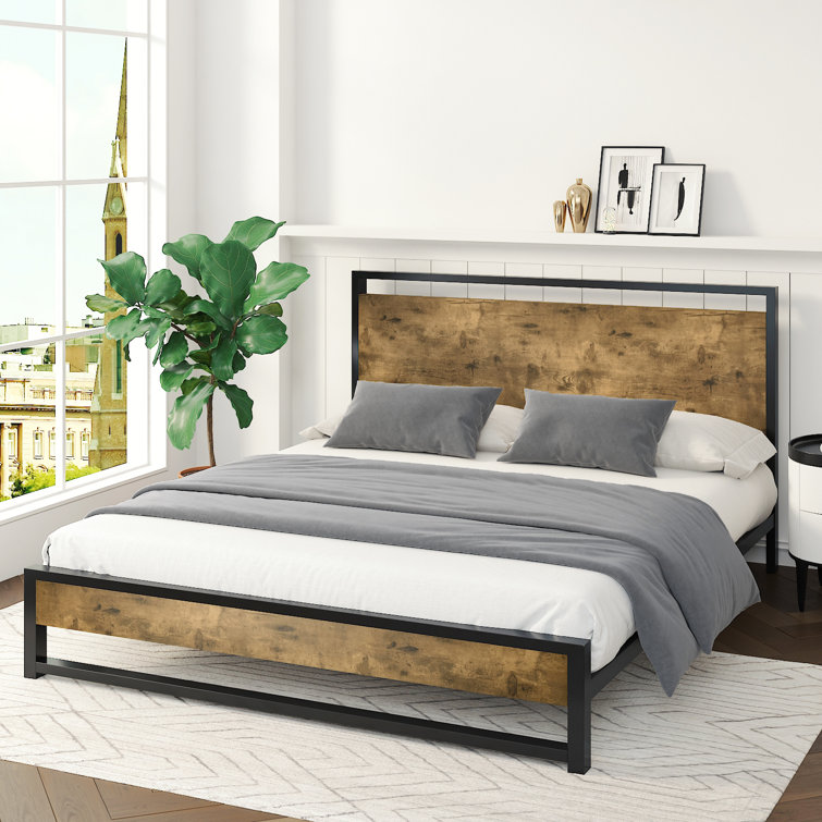 Industrial bed frame deals full